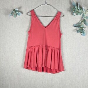 Chelsea 28 > Pink Peplum Top Small